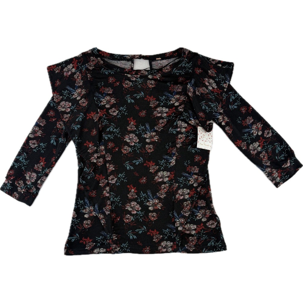 Free People Top Women's Medium‎ Floral Dark Romantic 0B726779 NWT